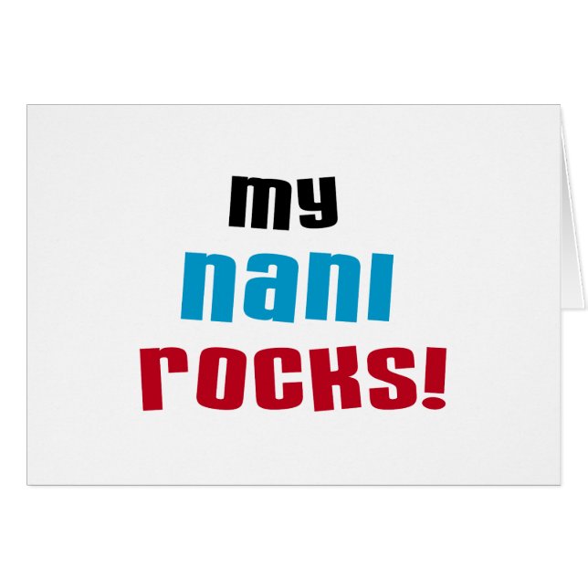Meine Nani Rocks T - Shirt und Geschenke (Vorderseite (Horizontal))