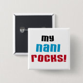 Meine Nani Rocks T - Shirt und Geschenke Button (Vorne & Hinten)