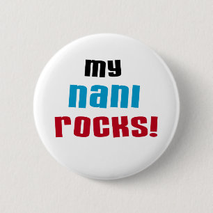 Meine Nani Rocks T - Shirt und Geschenke Button