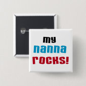 Meine Nanna Rocks T-Shirts und Geschenke Button (Vorne & Hinten)