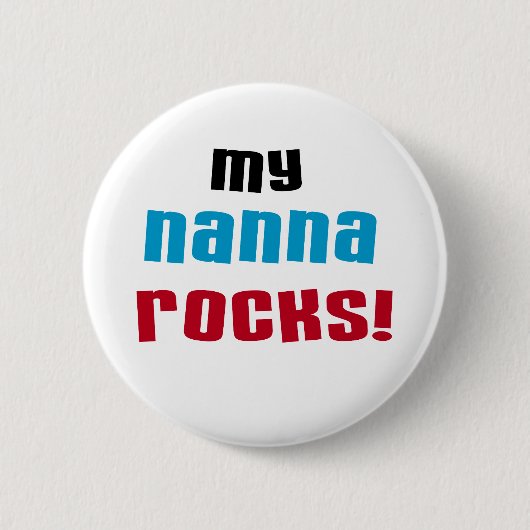 Meine Nanna Rocks T-Shirts und Geschenke Button (Vorderseite)