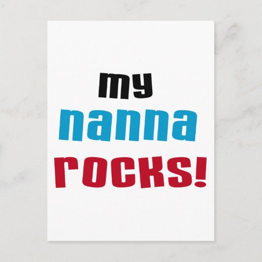 Meine Nanna Rocks T-Shirts und Geschenke Postkarte (Vorderseite)