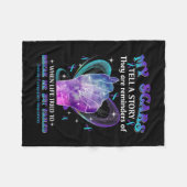 Meine Narben Bewusstsein für Suizidprävention Fleecedecke (Vorderseite (Horizontal))