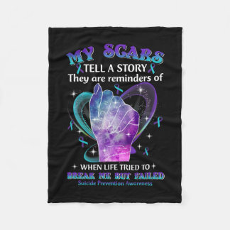 Meine Narben Bewusstsein für Suizidprävention Fleecedecke