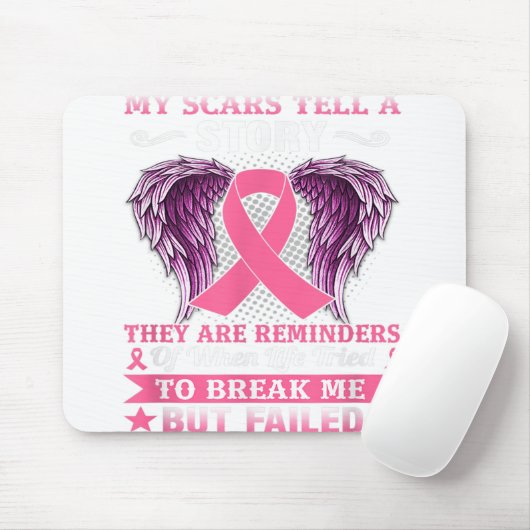 Meine Narben erzählen ein historisches Brustkrebsb Mousepad (Mit Mouse)