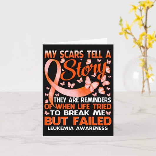Meine Narben erzählen eine historische Leukämie-Sc Karte (Gelbe Blume)