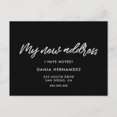 Meine neue Adresse Modern Modern Move Ansage schwa Postkarte (Vorderseite)
