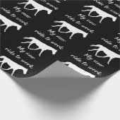 Meine neue Reise zur Arbeit bei Pferdefreude Geschenkpapier (Ecke)