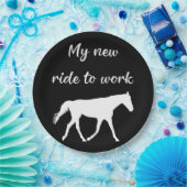 Meine neue Reise zur Arbeit bei Pferdefreude Pappteller (Party)