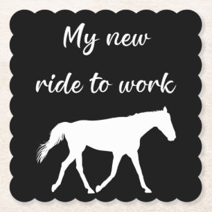 Meine neue Reise zur Arbeit bei Pferdefreude Untersetzer