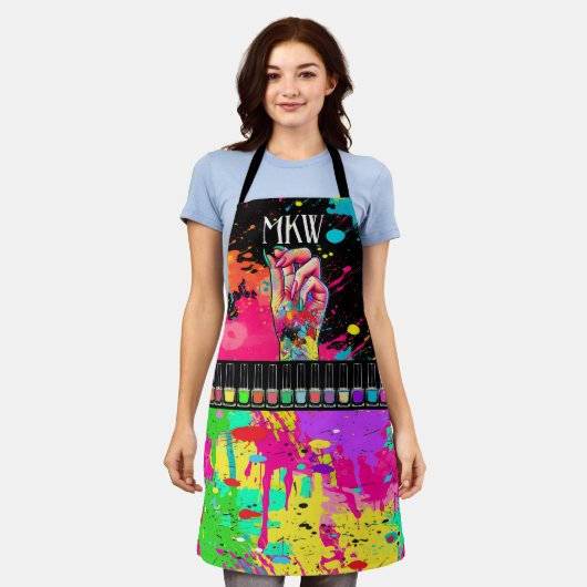 Meine neueste Schürze für Nageltechniker (Getragen)