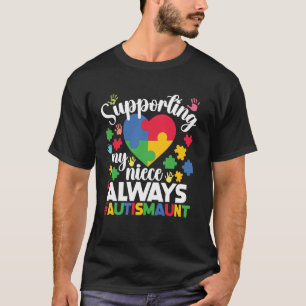 Meine Nichte Unterstützen Stolz Autism Tante Autis T-Shirt