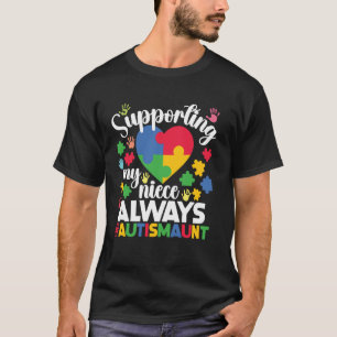 Meine Nichte unterstützend Stolz Autism Tante Auti T-Shirt