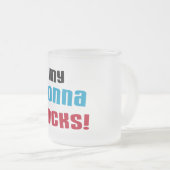 Meine Nonna Rocks T - Shirt und Geschenke Mattglastasse (VorderseiteRechts)