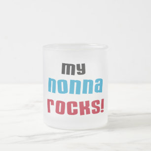 Meine Nonna Rocks T - Shirt und Geschenke Mattglastasse