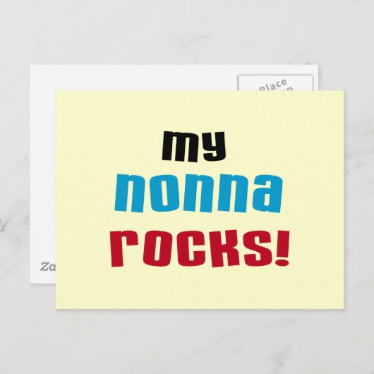 Meine Nonna Rocks T - Shirt und Geschenke Postkarte (Vorne/Hinten)