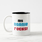 Meine Nonnie Rocks T - Shirt und Geschenke Zweifarbige Tasse (Links)