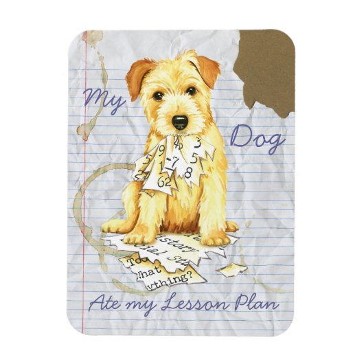 Meine Norfolk Terrier Ate My Lessingplan Magnet (Vertikal)