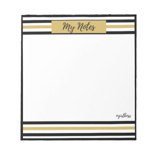Meine Notizen mit #GirlBoss Hashtag Notizblock (Vorderseite)