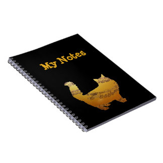 Meine Notizen, Schulbuch, Katze Lover Musical Note Notizblock