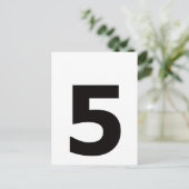 Meine Nummer ist 5! Postkarte (Stehend Vorderseite)