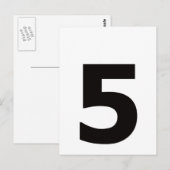 Meine Nummer ist 5! Postkarte (Vorne/Hinten)
