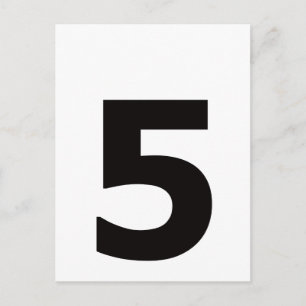 Meine Nummer ist 5! Postkarte
