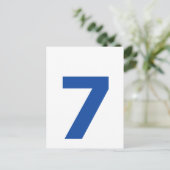Meine Nummer ist 7 Postkarte (Stehend Vorderseite)