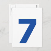 Meine Nummer ist 7 Postkarte (Vorne/Hinten)
