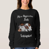 Meine Offizielle Kuh schlafend Nachtkleidung Pajam Sweatshirt (Vorderseite)