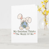 Meine Oma denkt, die Welt von mir sei Grußkarte Karte (Gelbe Blume)