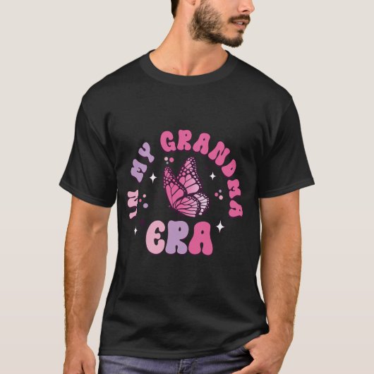 Meine Oma Era Funny Butterfly Groovy Retro Mutter T-Shirt (Vorderseite)