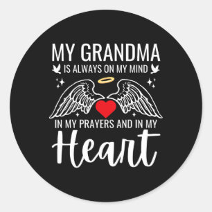 Meine Oma Guardian Angel Heaven Memorial Liebe Mot Runder Aufkleber