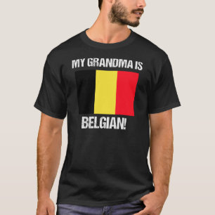Meine Oma ist belgisches Flaggendesign T-Shirt
