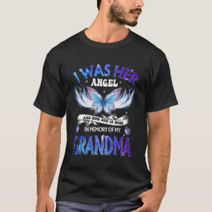 Meine Oma ist mein Engel, der im Himmel im Gedächt T-Shirt