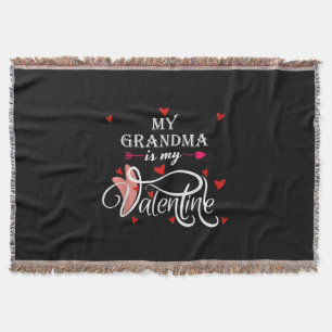 Meine Oma ist mein Valentine Valentinstag Grandson Decke