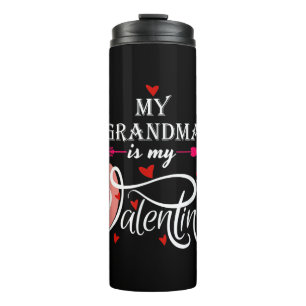 Meine Oma ist mein Valentine Valentinstag Grandson Thermosbecher