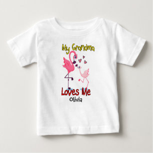 Meine Oma Lieben Me Flamingo Baby T-shirt