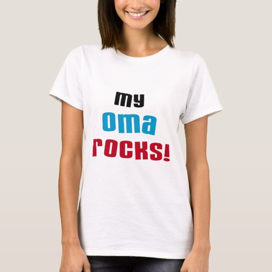 Meine Oma Rocks T - Shirt und Geschenke (Vorderseite)