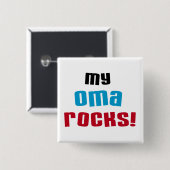Meine Oma Rocks T - Shirt und Geschenke Button (Vorne & Hinten)