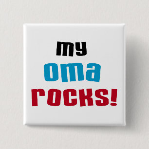 Meine Oma Rocks T - Shirt und Geschenke Button