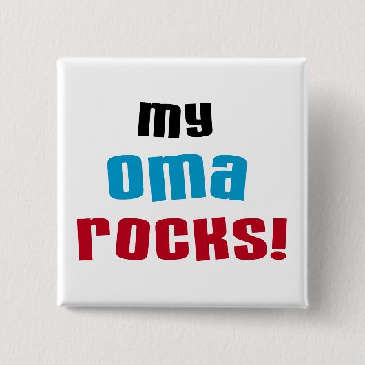 Meine Oma Rocks T - Shirt und Geschenke Button (Vorderseite)