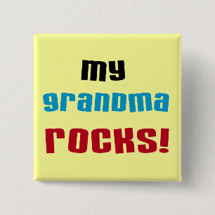 Meine Oma Rocks T - Shirt und Geschenke Button