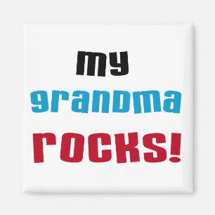 Meine Oma Rocks T - Shirt und Geschenke Magnet