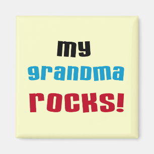 Meine Oma Rocks T - Shirt und Geschenke Magnet