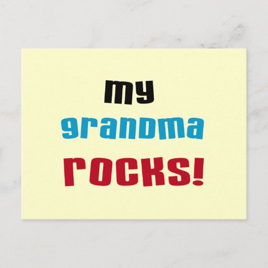 Meine Oma Rocks T - Shirt und Geschenke Postkarte (Vorderseite)