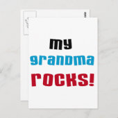 Meine Oma Rocks T - Shirt und Geschenke Postkarte (Vorne/Hinten)