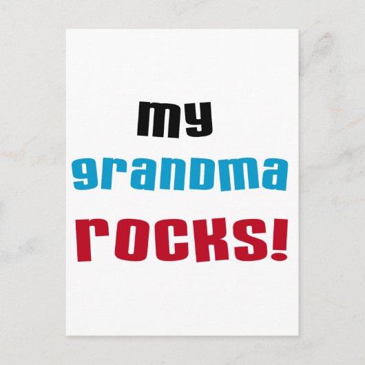 Meine Oma Rocks T - Shirt und Geschenke Postkarte (Vorderseite)