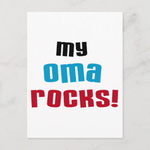 Meine Oma Rocks T - Shirt und Geschenke Postkarte