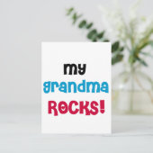 Meine Oma Rocks T - Shirt und Geschenke Postkarte (Stehend Vorderseite)